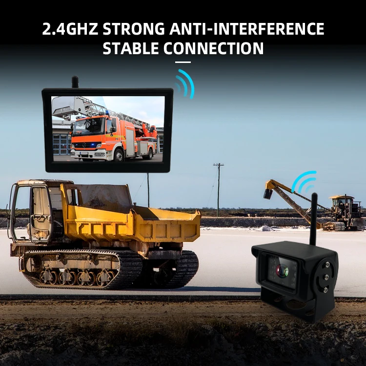 Wemaer Wireless Rear View Backup Reverse Camera 18 IR LED Night Vision Waterproof + 4.5" Car Monitor for RV Bus Truck Trailer supplier