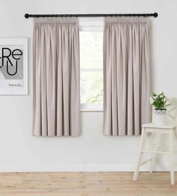 100 Polyester Block Out Eyelet Window Curtains/block Pencil Pleat