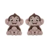 Perle focale singe Rose Marron SA119