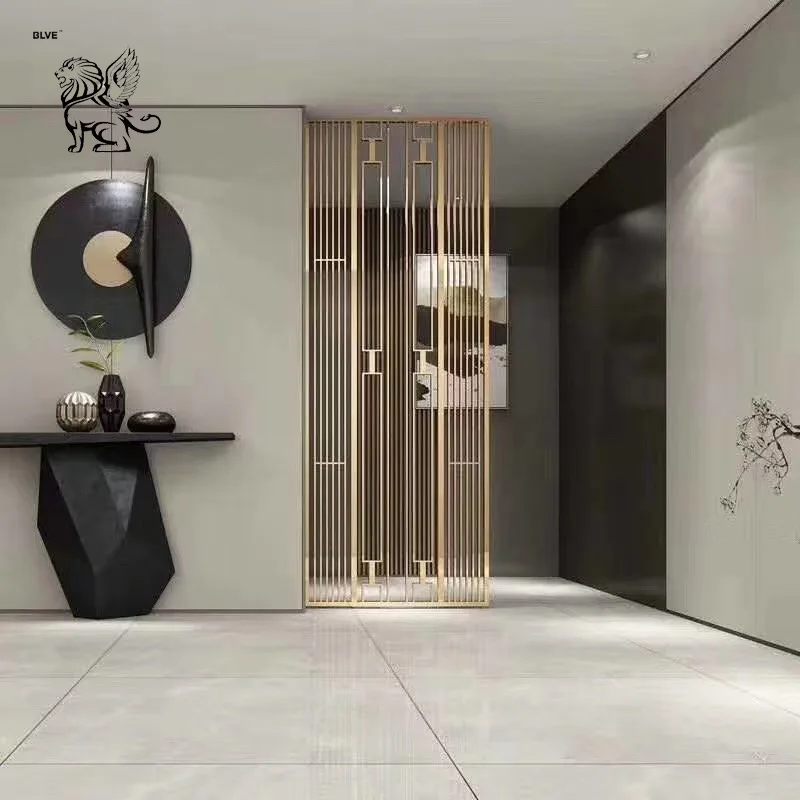 Wholesale Home Decor Metal Art Stainless Steel Transparent Screen Room Divider