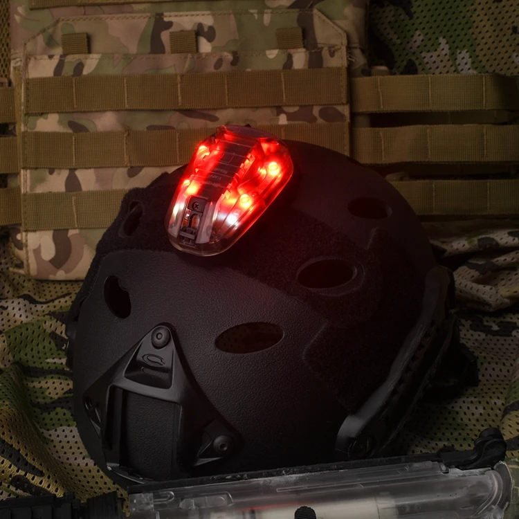 Wadsn Helmet Mounted Led Marker Green Red Ir Strobe Light Waterproof