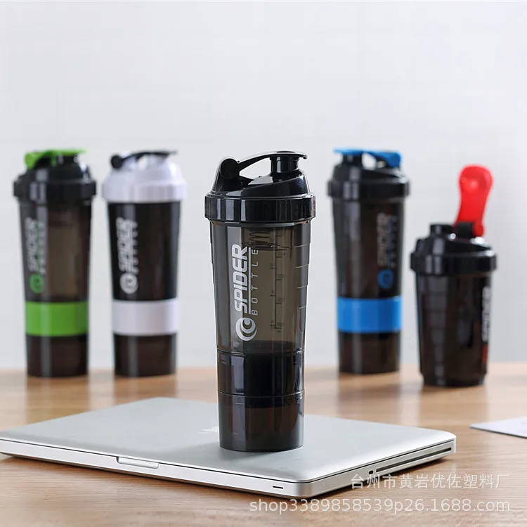 More Mile Water Bottle 500ml Plus Storage Compartment Gym Training Fitness Sport 