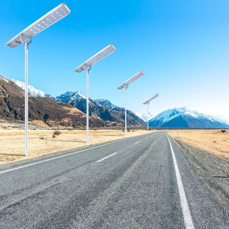 Efficacy 150W LED All In One Solar Street Light 150lm/w Lithium Iron Phosphate Battery