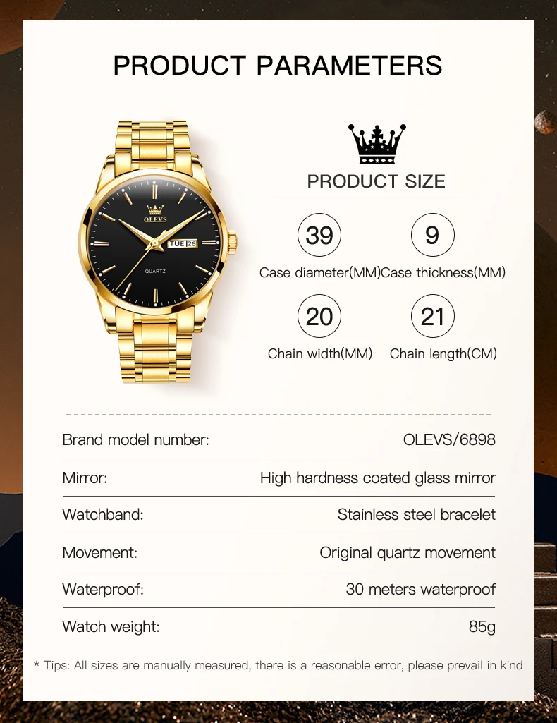 Brand OLEVS Wristwatch | GoldYSofT Sale Online