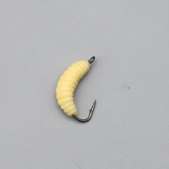 Boxed Set 20mm 0.45g Dipped Head Wax Worm Bionic Maggot Soft Lures, Micro Fishing Tackle for Minnow Zacco Wholesale – Soft Lure – view 4
