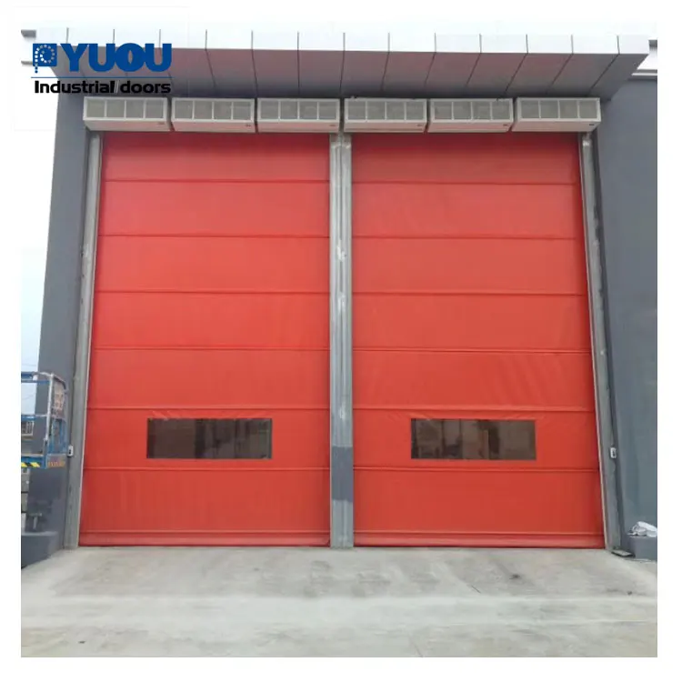 PVC Curtain Folding Roll up Fast High Speed Windproof Rapid Stacking Door