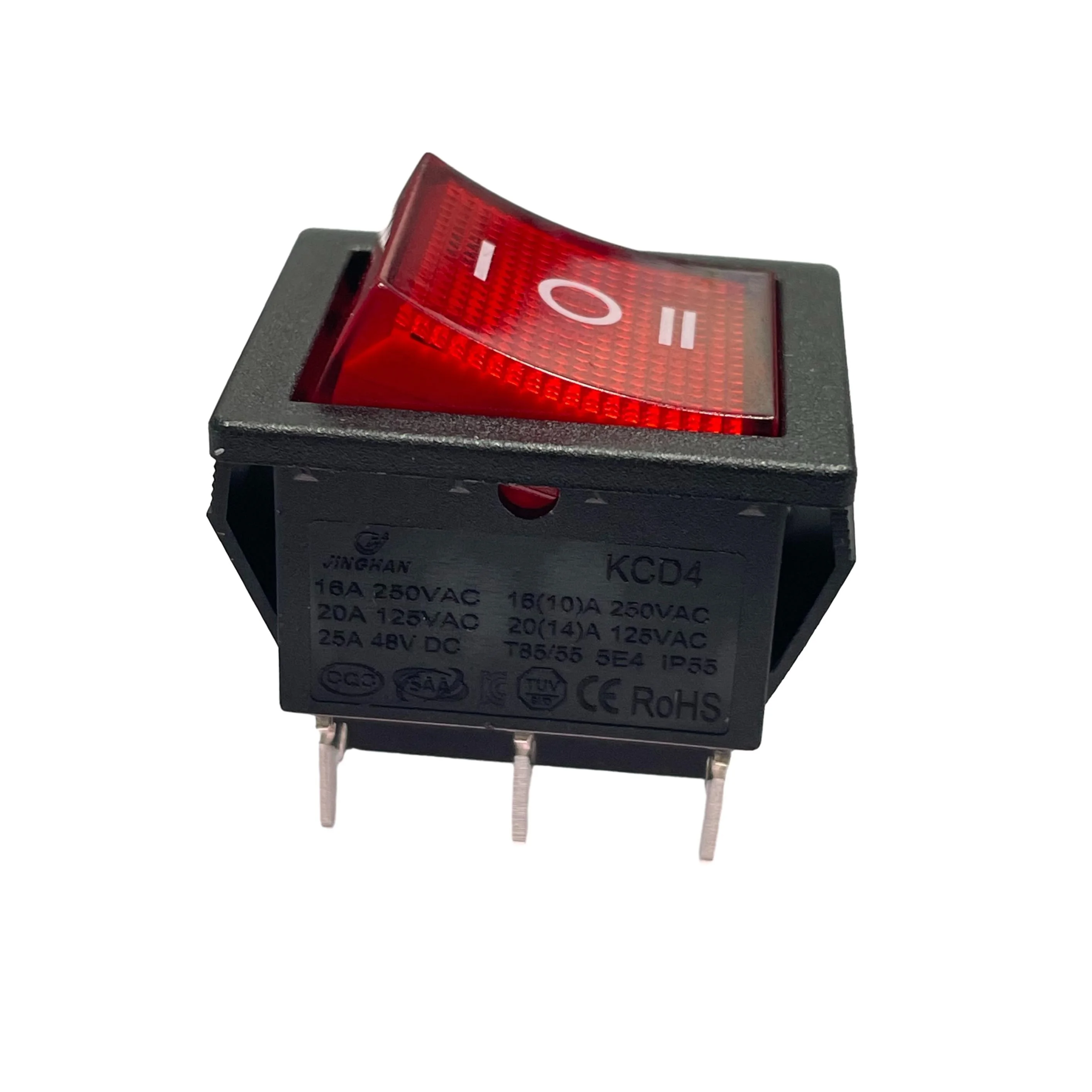 KCD ON-OFF-ON 6pin Rocker <a class='inkey' style='color:blue' href='https://www.tool-part.com/switch' target='_blank'>Switch</a> With Light Push Button Switches 16A 250V/ 20A 125V manufacture