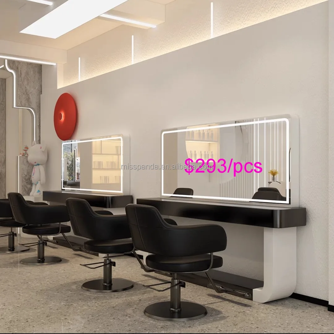 Yicheng Beauty Salon Equipment Beauty Salon Mirror Station Makeup Salon Mirror Dressing Table