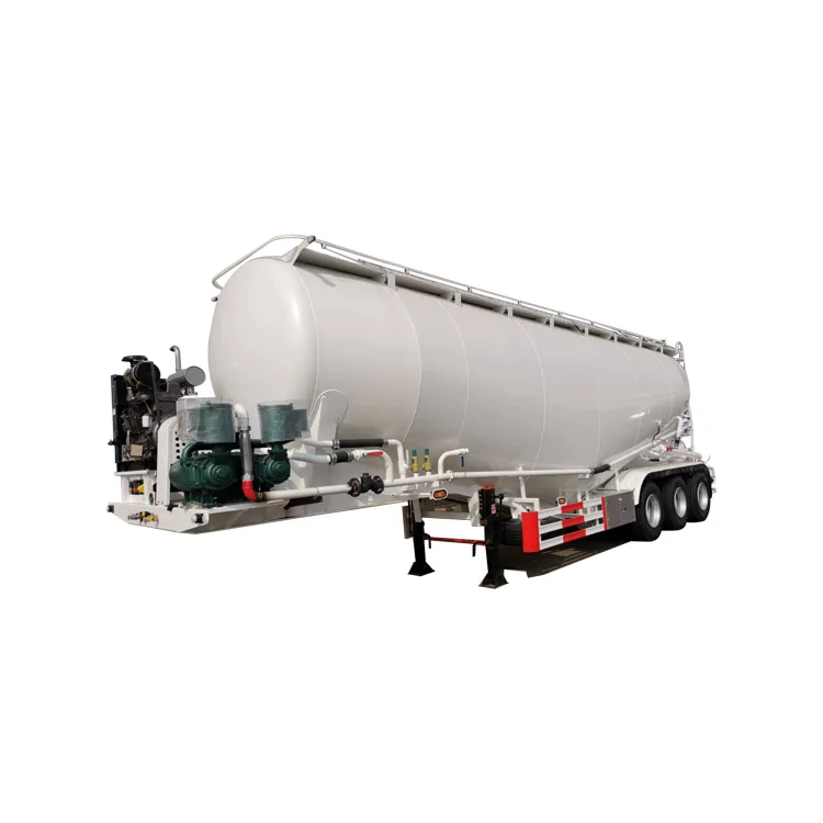 Low Prices 3 Axle 50CBM 55CBM 60CBM Cement Tanker Truck Trailer for Sale