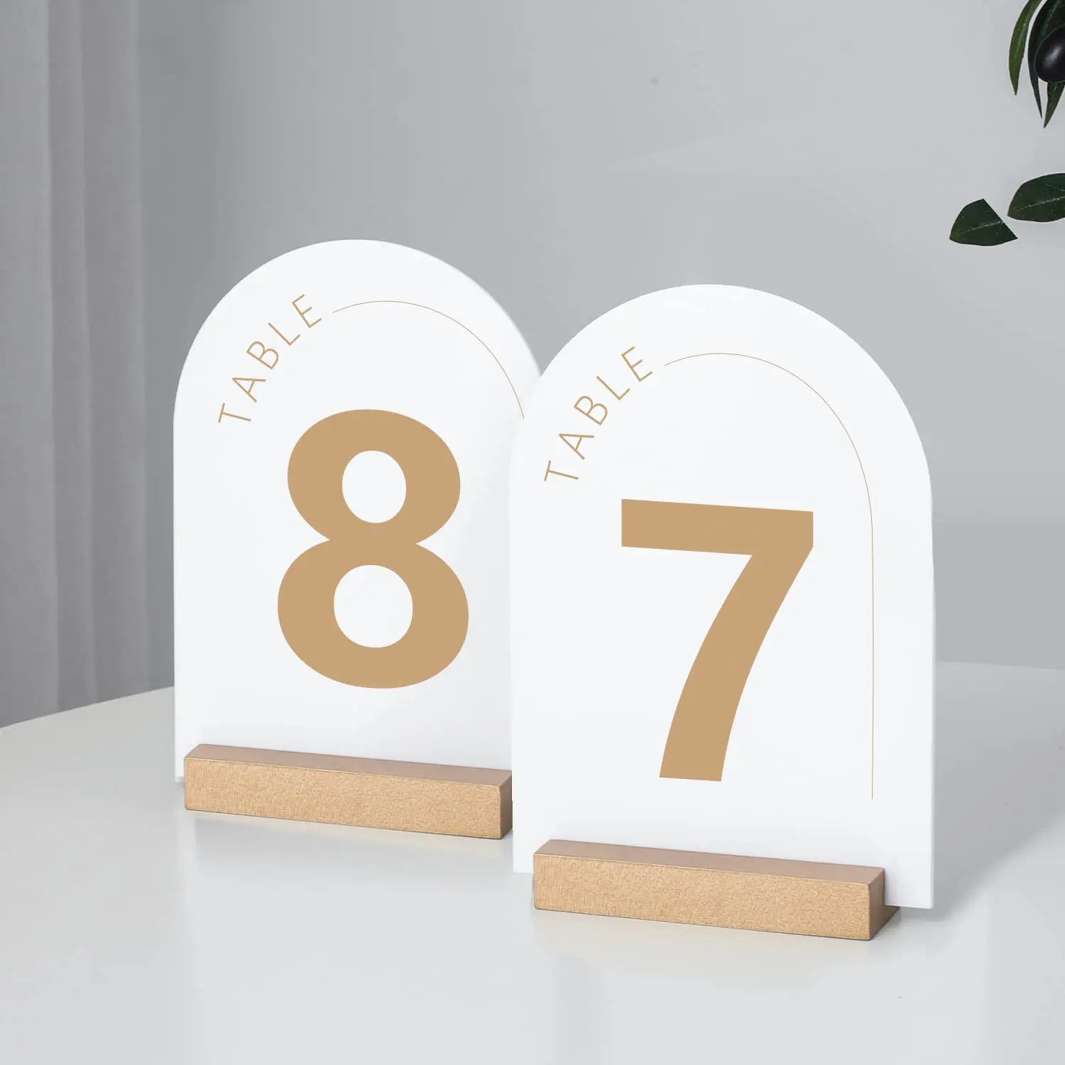 Arch Acrylic Table Sign for Wedding, Acrylic Table Numbers Signages ...