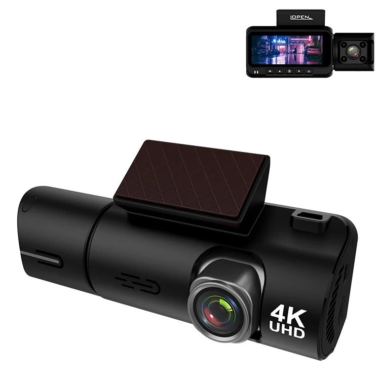 Small 4K 3 Channel Optional Two Camera Dash Camera 1080p Front Inner Back Dual 3 Cam Car Black Box