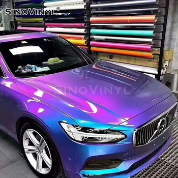 1.52*1.6M Gloss Metallic Chameleon Car Vinyl Wrap Film Sticker Air Bubble  Free