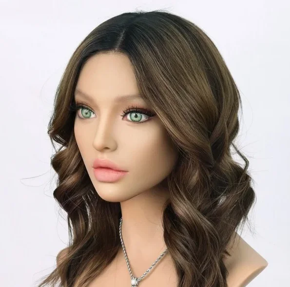 Brown Balayage Medical Wigs Vendor Premium Virgin Remy Human Hair Silk