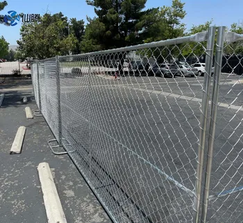 Temporary Chain Link Fencing Panels Portable Event Fencing American Model 6'X12' Temporary Chain Link Fence for Yard