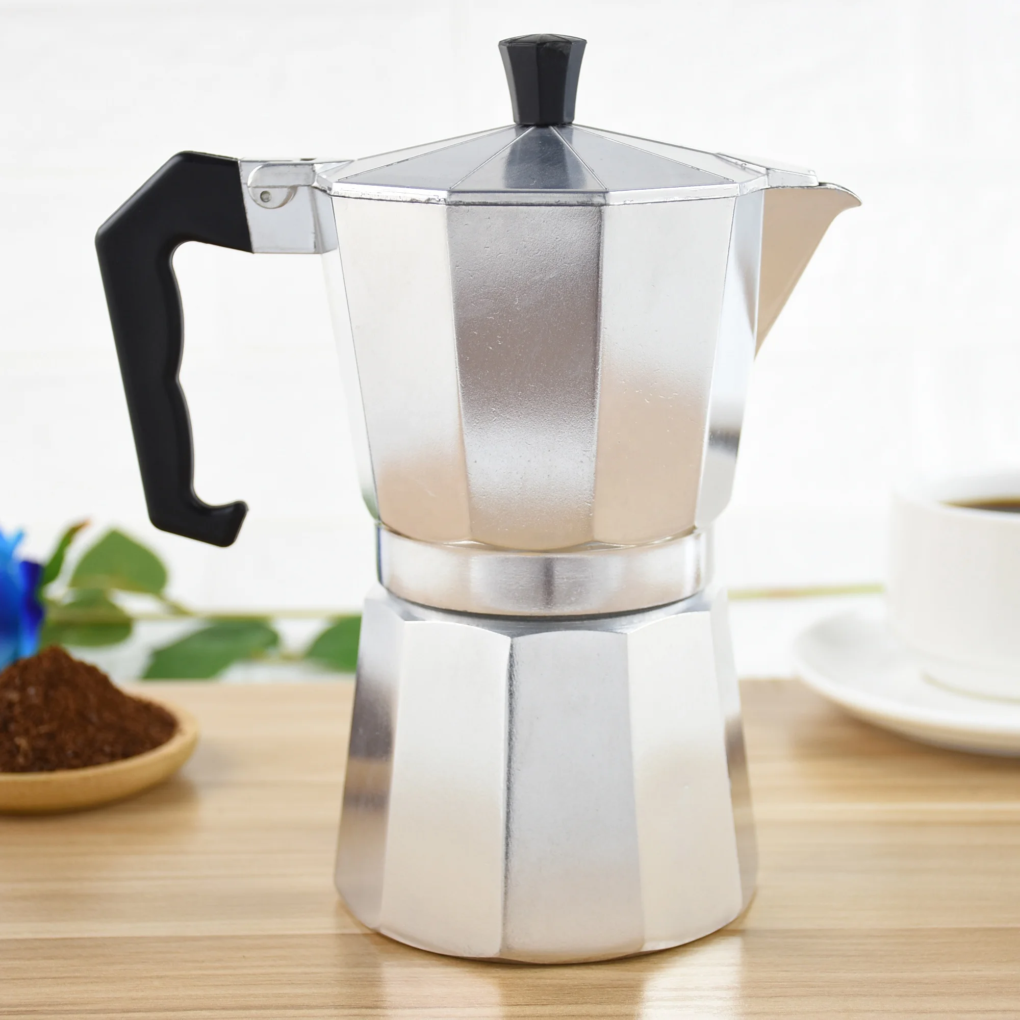 3/6 Cups Coffee Maker Aluminum Mocha Espresso Percolator Pot Coffee Maker  Moka Pot Stovetop Coffee Maker Coffeeware