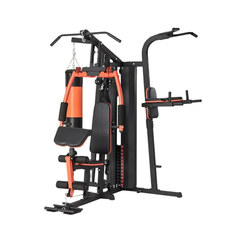 Лидер продаж 3 станции оборудование для фитнеса чехол домашнего тренажерного зала с гантелями и боксерским мешком