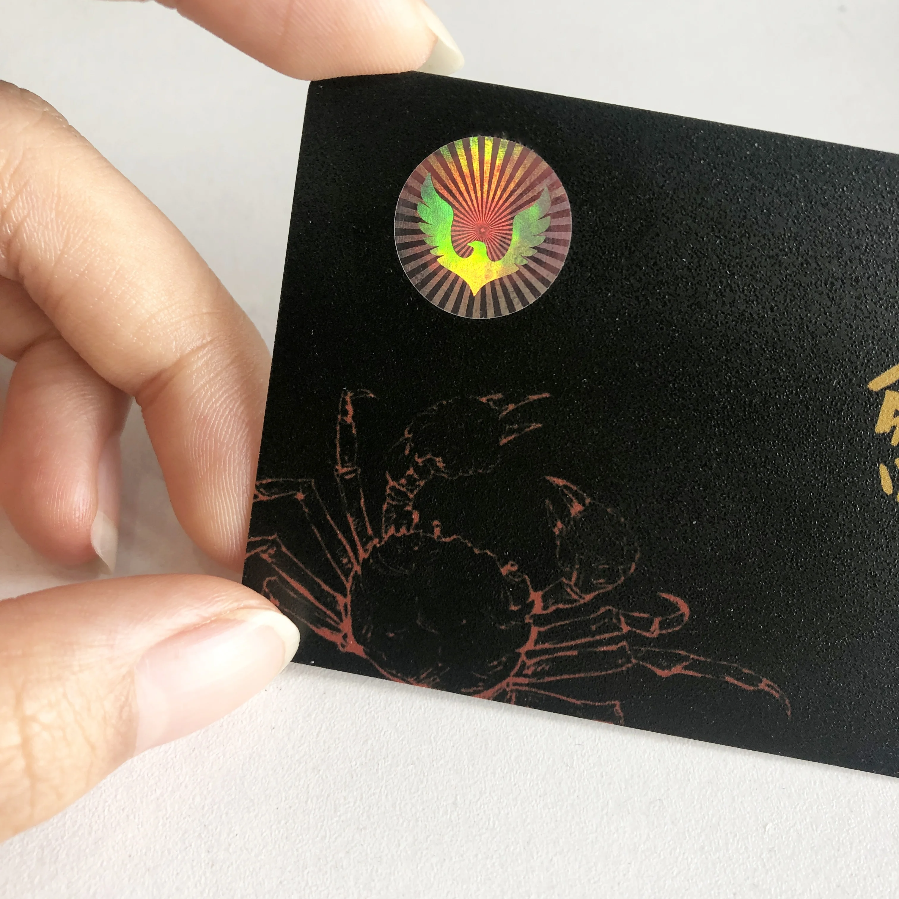 Free Design Factory Custom Printable Anti-counterfeiting Plastic PVC Card With Anti-counterfeiting Label Sticker
