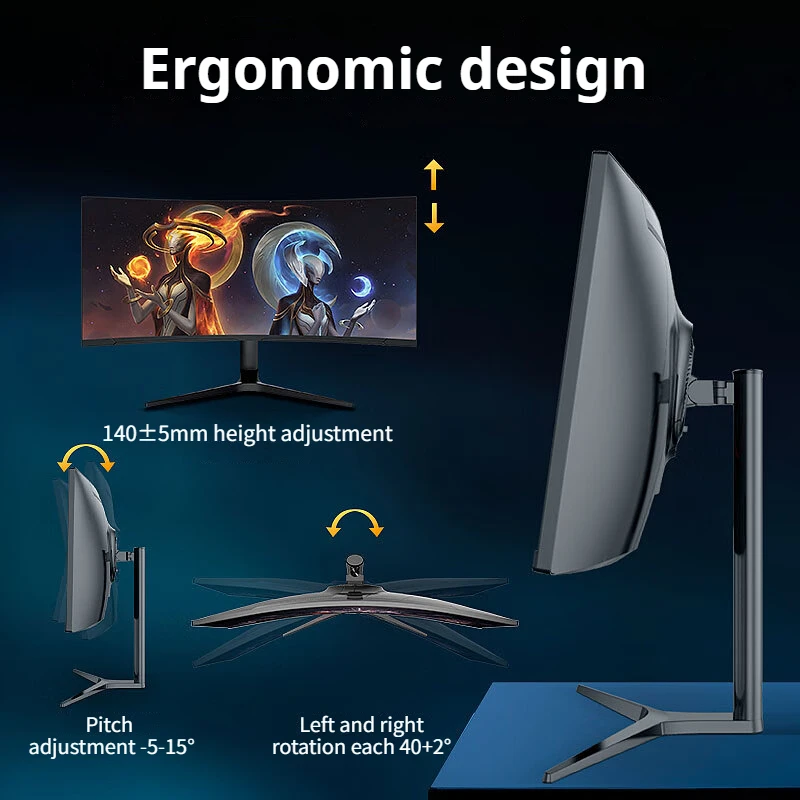 240hz 34 Inch 4k Curved Gaming Monitor - Frameless Design