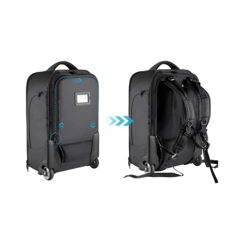 NEEWER 2-in-1 Convertible Wheeled Camera Backpack Rolling Luggage Case With Telescopic Handle and Anti-Shock Dividers for DSLR detail image