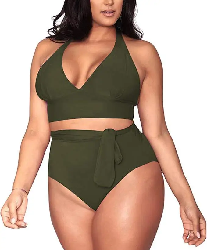 bikini plus size high waist