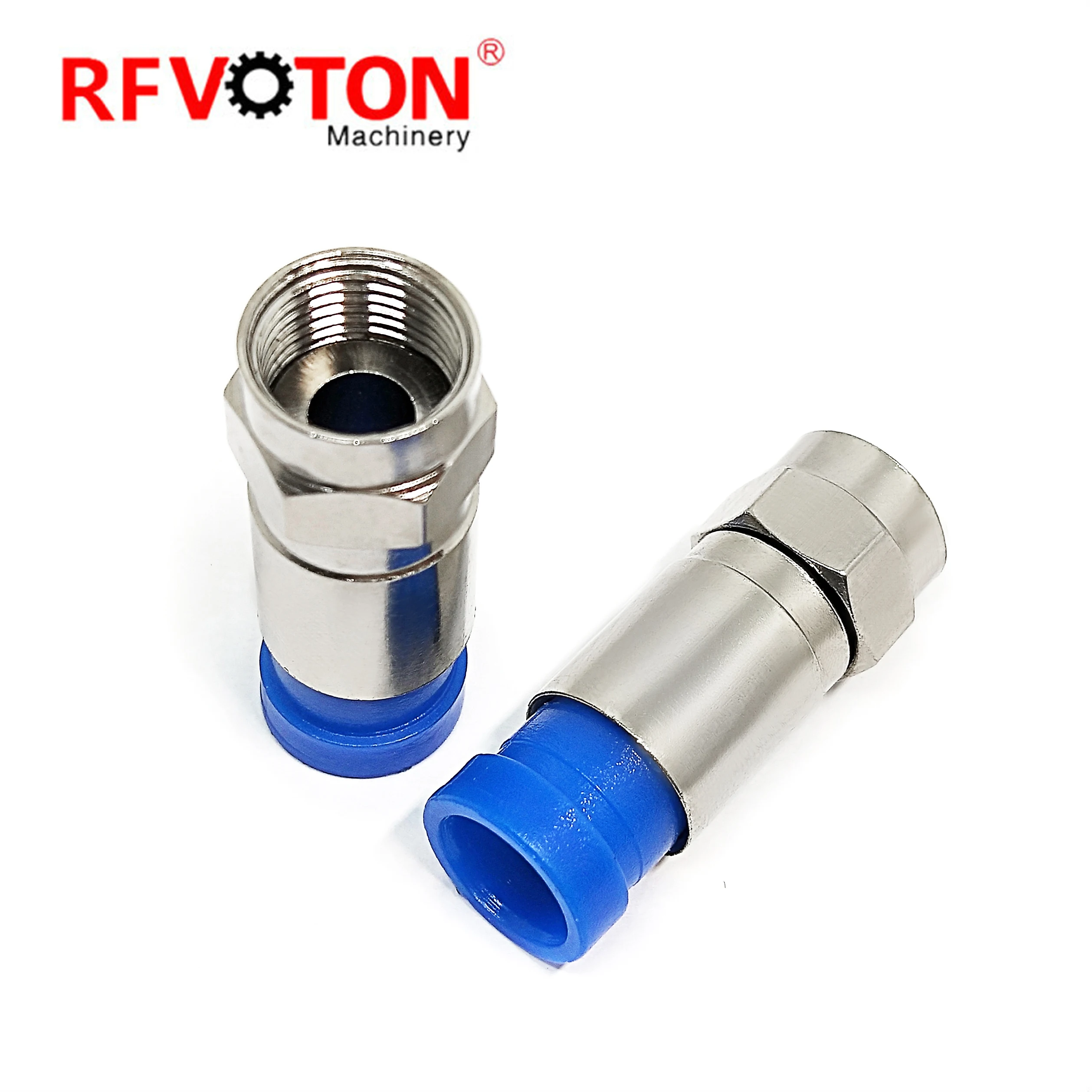 Factory supply low price F male plug straight compression rg6 cable rf coaxial connectors in stock manufacture