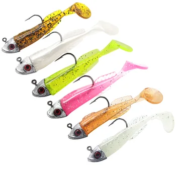 Lure Tumbler Lead Head Soft Bait Pack Single Hook with One Head Three Replaceable Tails for Carp Made of Durable PVC Material – Soft Lure – view 2