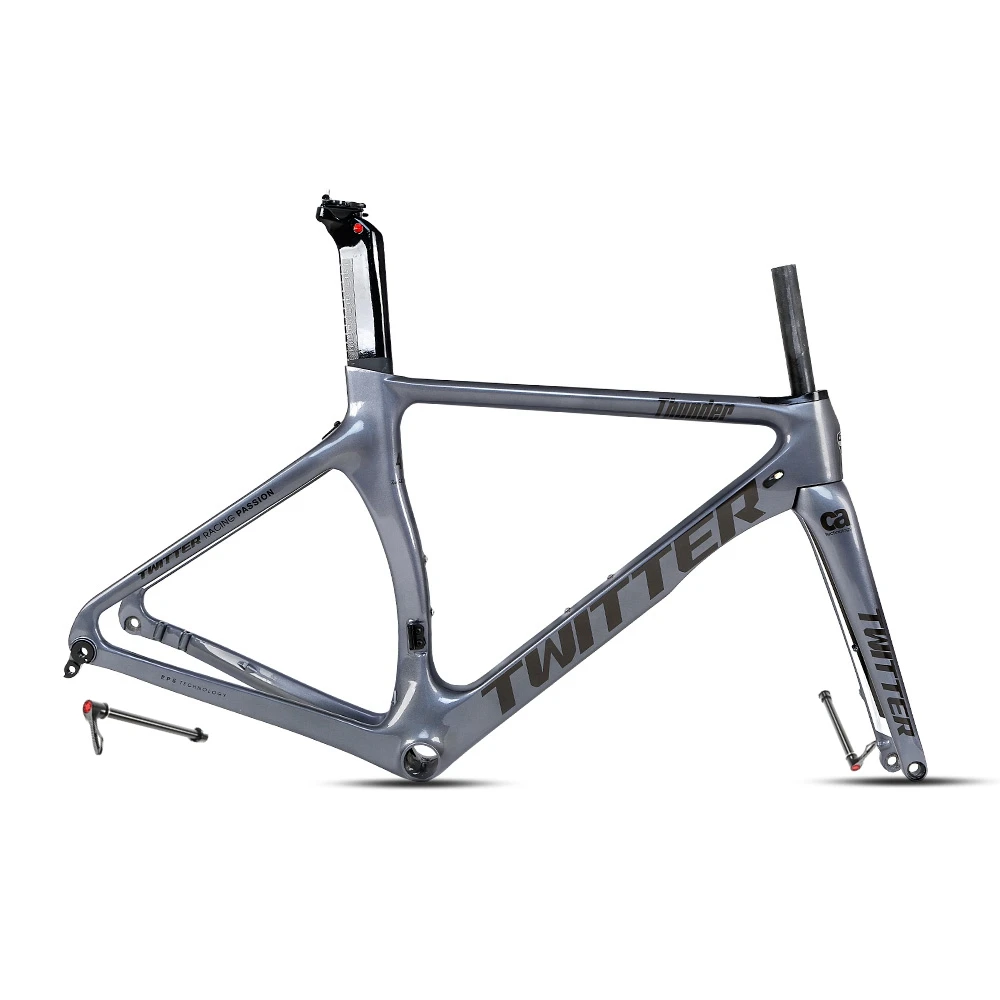 Twitter Thunder 700c Carbon Fiber Road Bike Frame - Durable, Light