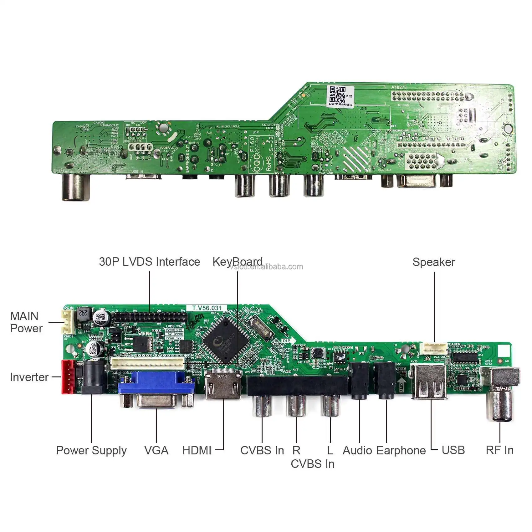 Hd Mi Vga Av Usb Inverter Circuit Pcb Board 10.4 Inch G104sn03 1000nit ...
