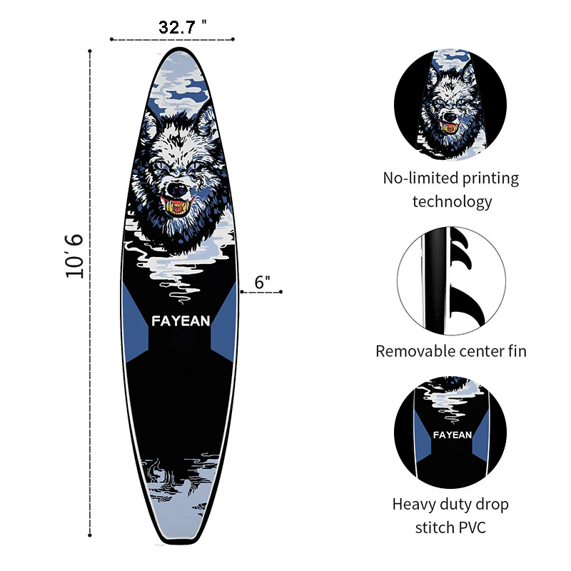 Fayean Inflatable Stand Up Paddle Board Set Sup Board Surfboard Custom