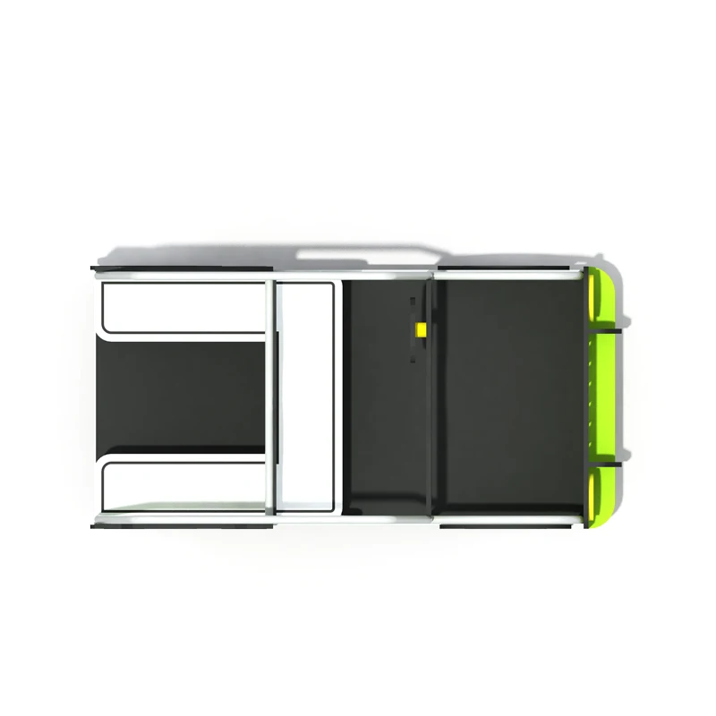 High Quality Fun Shape Bus Spring Rider Car Toy for Kids PE & Steel for Adventure Park Public & School Playground