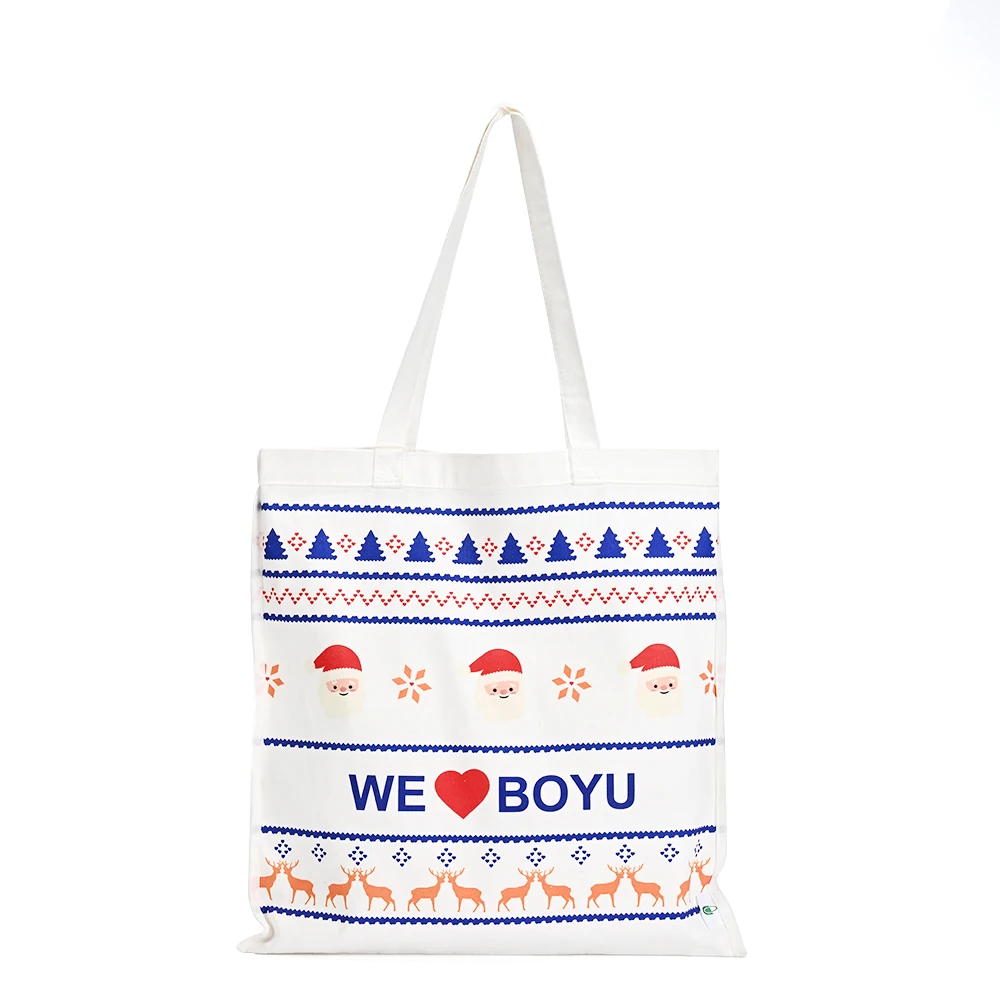 Medium Cotton Canvas Tote Bag Customized OEM Natural Colorful Eco-Friendly Letter Screen Pattern for Shopping Office Advertising factory