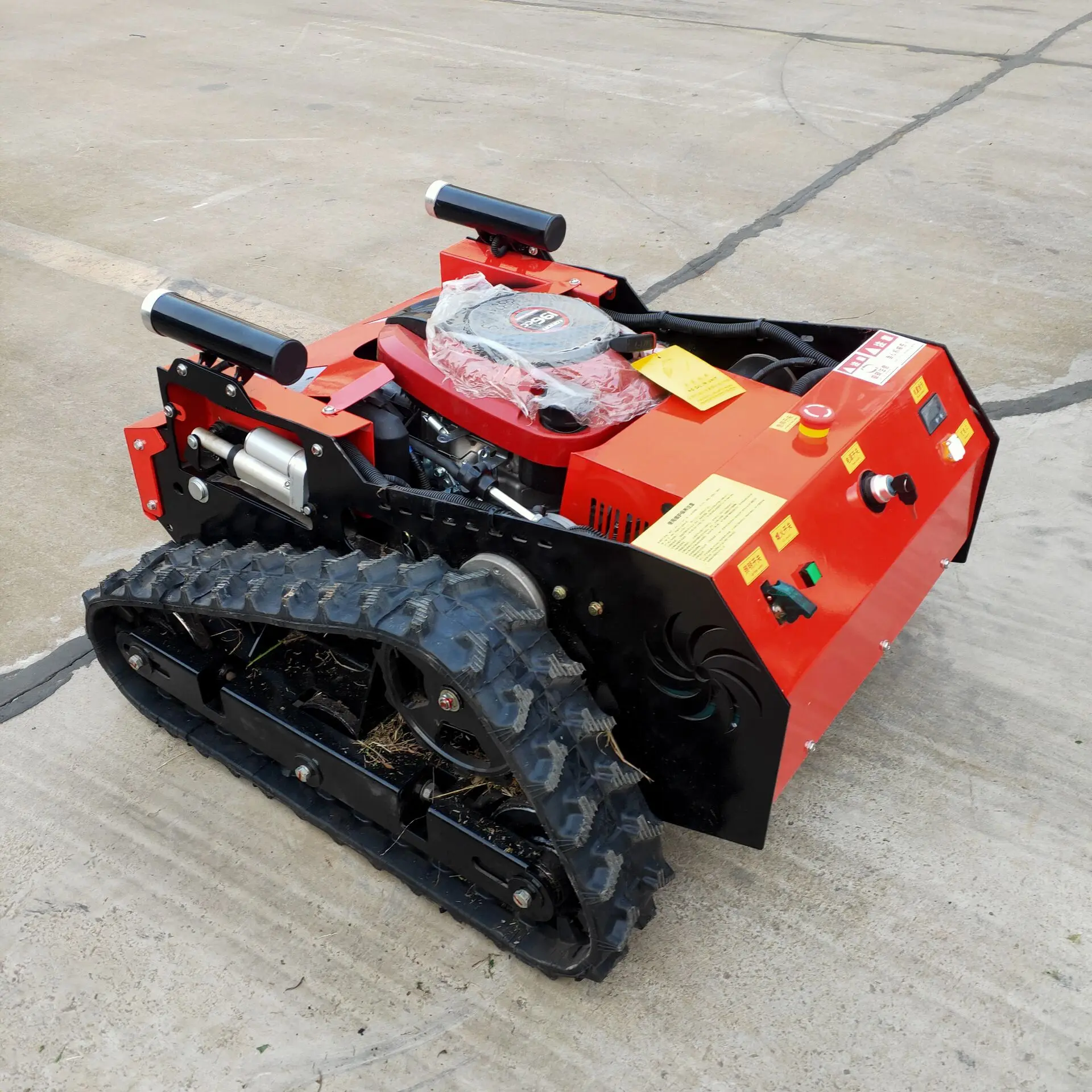 Garden Use Grass Cutting Machine Remote Control Petrol Engine Crawler Blade Lawn Mower