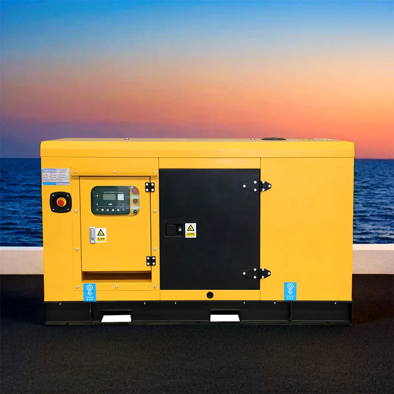 Single 10kw Silent Diesel Generator with 50hz Brand Engine 3-Phase 240v AC Rated Voltage 1500rpm Frequency 220v Single DC