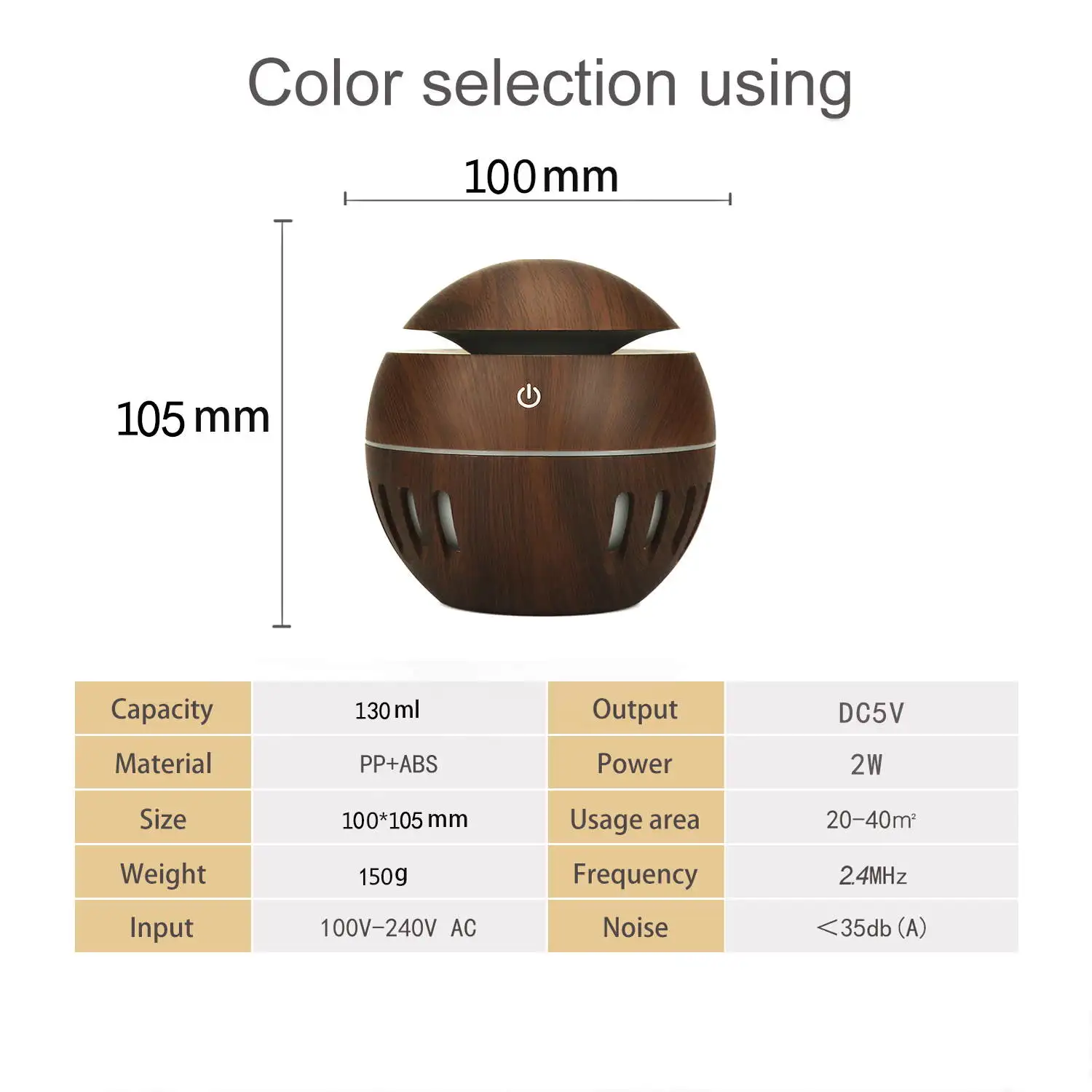 Hvac Scent Diffuser Wifi Trade Humidification Machine Wireless Humidifier Manufacturers-DARK WOOD GRAIN-TRAY Mini Humidifier