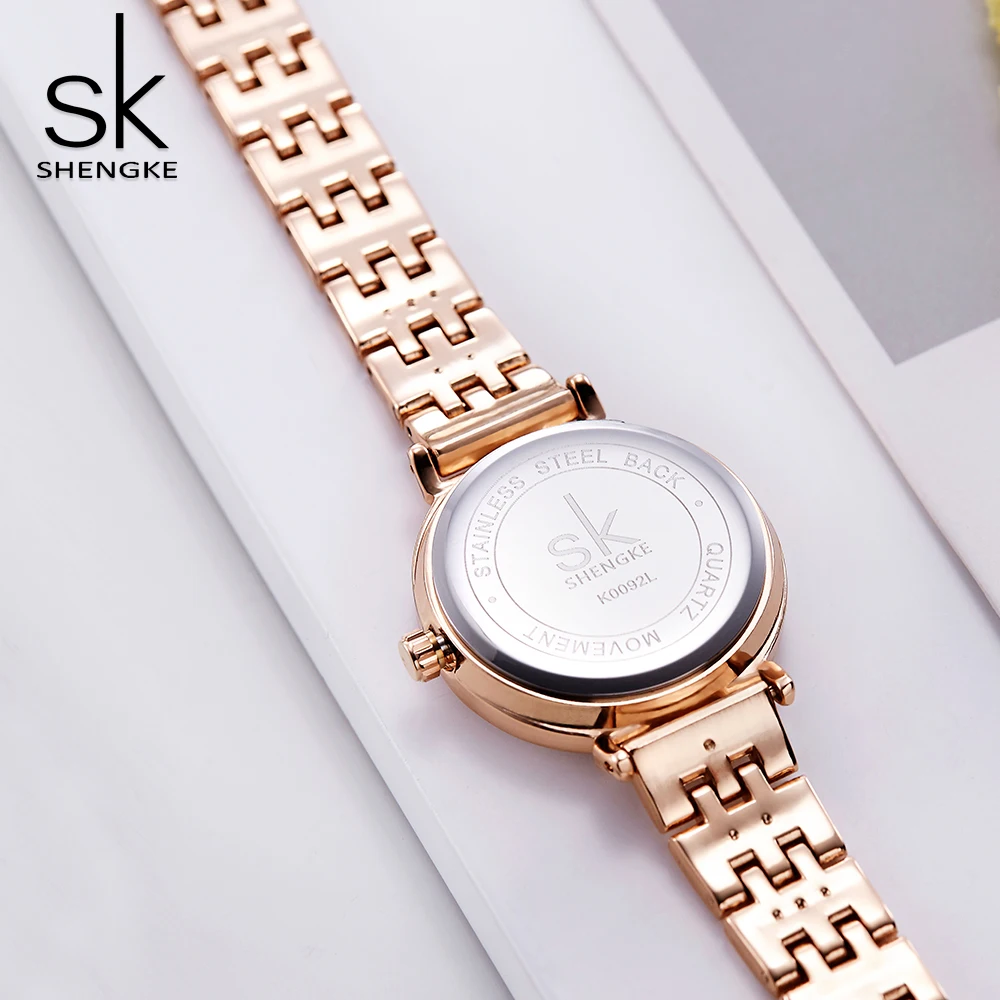 SHENGKE Women Watches Leather Band Luxury Quartz Watches Girls Ladies  Wristwatch Relogio Feminino, 0039 White, Quartz Watches : : Fashion