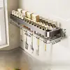 [Gray] Single layer 60cm hooked storage rack