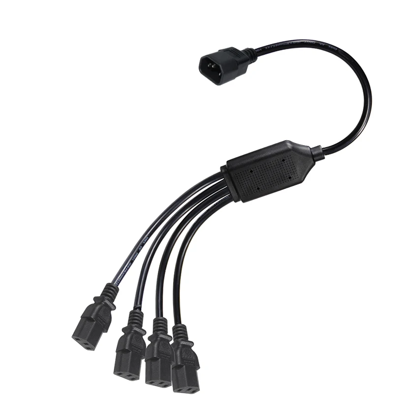 Server PDU Dual C13 C13 Splitter to C14 AWG 14 Y Adapter Cable Splitter Power Cords