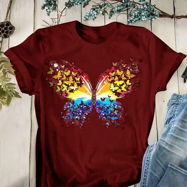 butterfly t shirt ladies