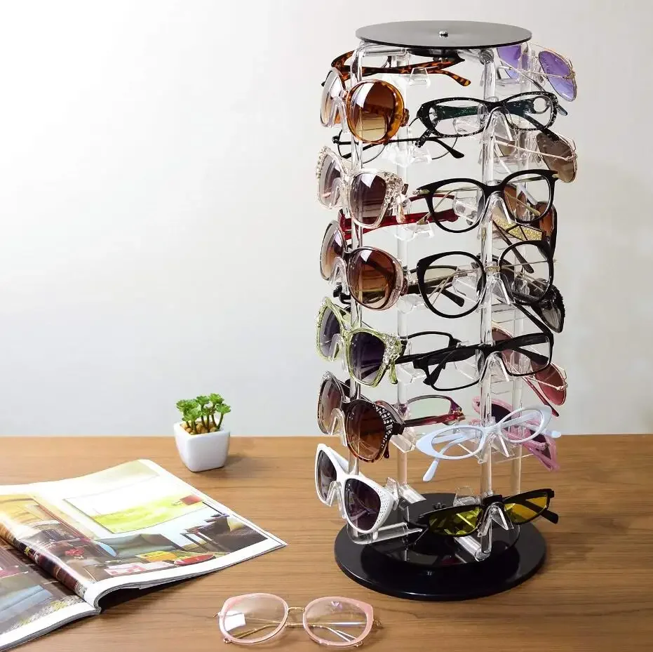 Acrylic Rotating Sunglasses Display Holder Glasses Display Rack Eye
