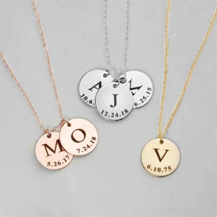 Initial Necklace 925 Sterling Silver 