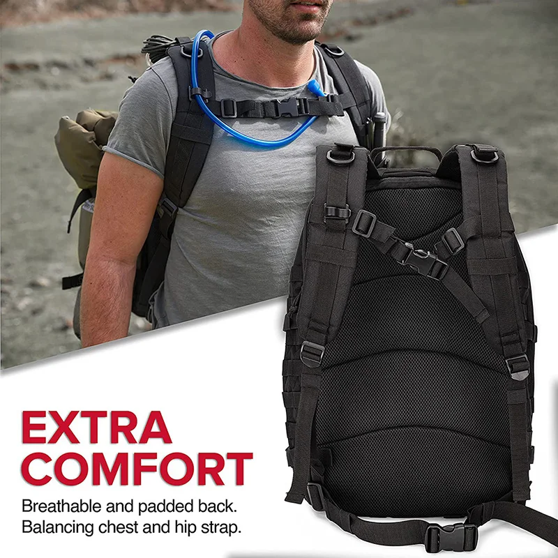 Factory Direct Sales Outdoor Waterproof Hiking Survival Backpack High Capacity Sport Tactical Backpack Men's Assault Backpack
