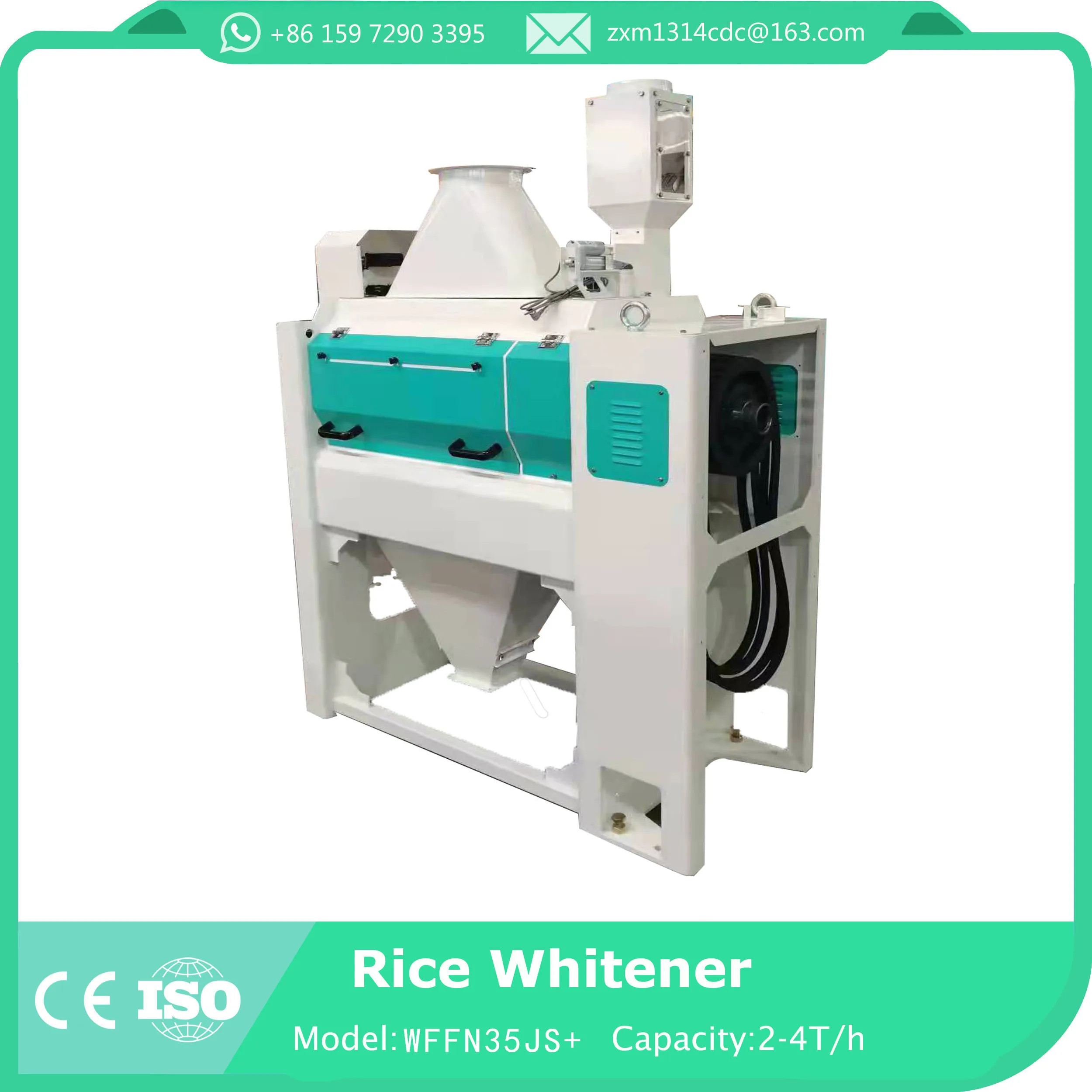 Wufeng Rice Whitening Machine Rice Huller Hulling Machine with Grain Suction Blower on Sale