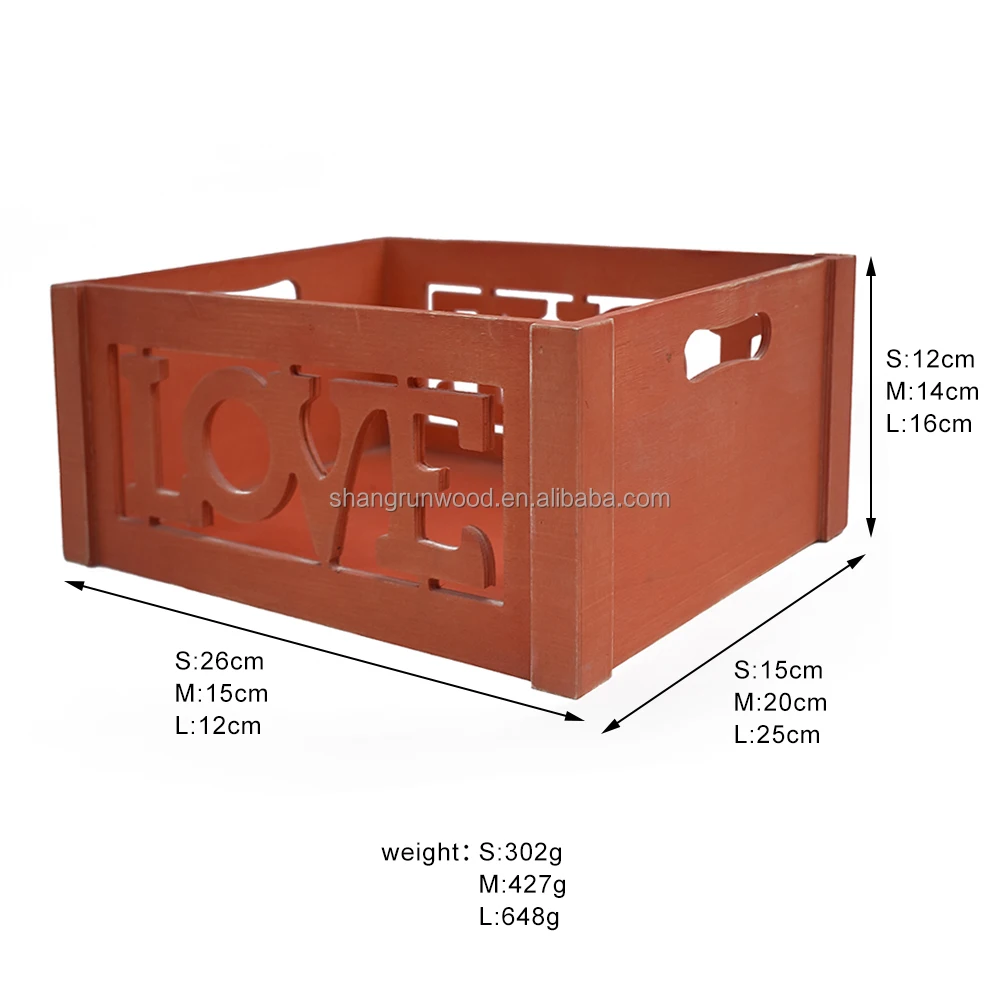 Wholesale Custom Logo Solid Wood Vegetable Storage Crate Packaging Box
