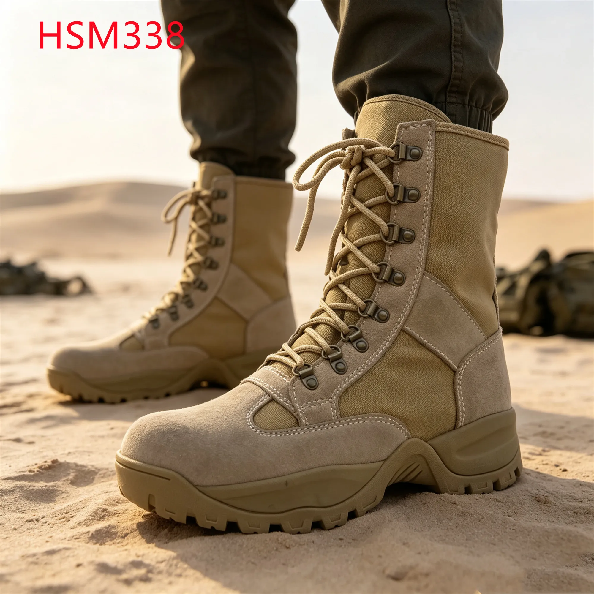 LXG,Rocky Road Anti-impact EVA+rubber Sole Hua Singh Desert Boots Coastal Patrol Combat Boots with Waterproof Membrane HSM338
