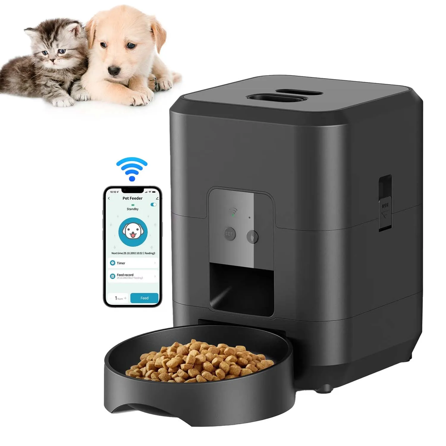 Treasure Smart Feeder for Dog and Cat: 2L Automatic Pet Food Dispenser with Touch Screen