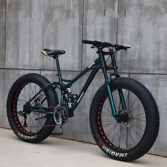 Off Road Beach Bike Fatbike 24 26 Inch 21 24 Speed Carbon Steel Disc Brake Shocking Absorption Adult Bicycle Mountain Bikes