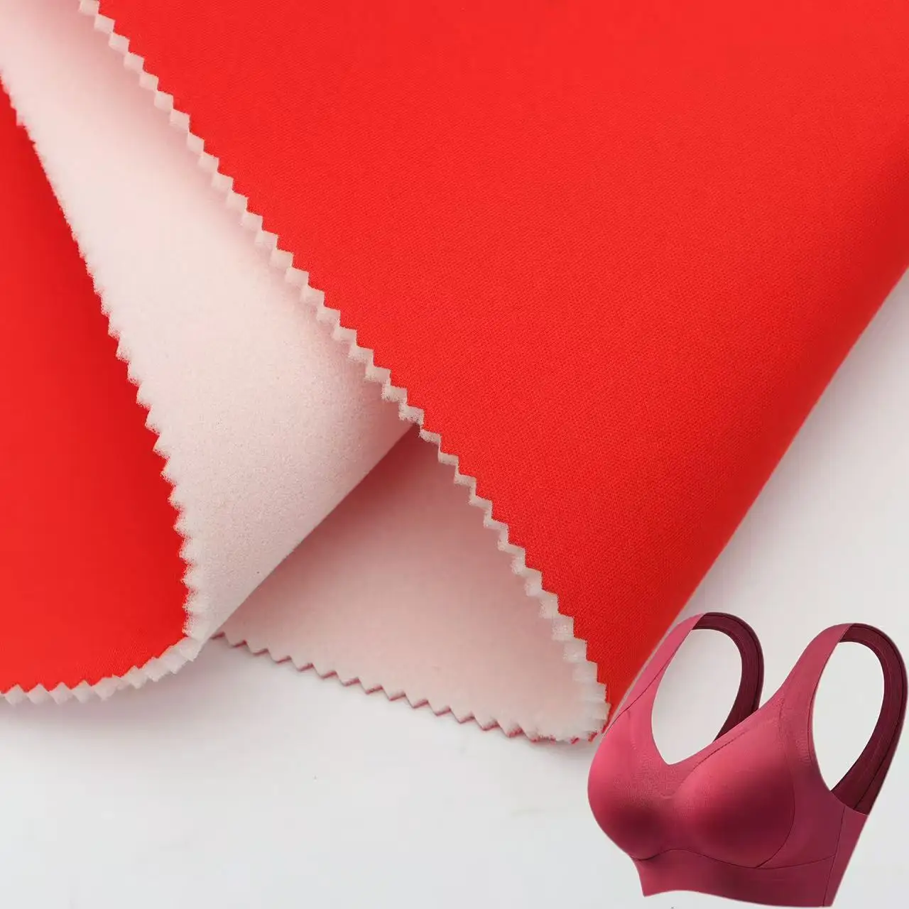 Ready-to-Ship Customization Polyester Knitted Fabric Laminated Foam Apply to Bra Cup Padding/hats/for Luggage and Bags