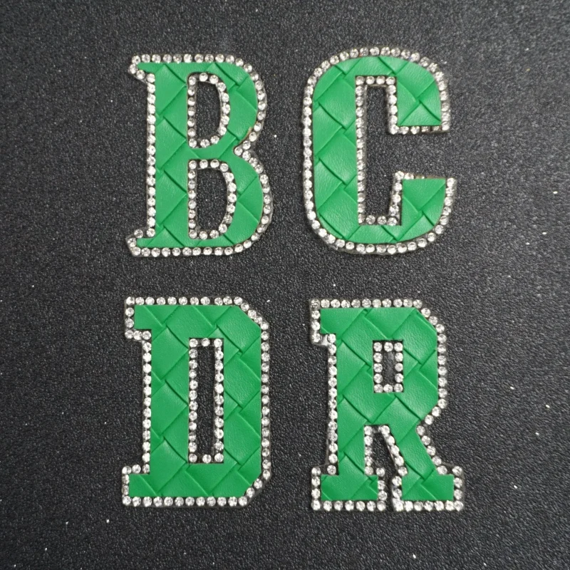wholesale garment accessories rhinestone bear heat transfer patch leather iron on patches