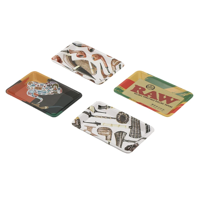 Yidou Factory Wholesale Custom Metal Serving Tray Tobacco Smoking Tray