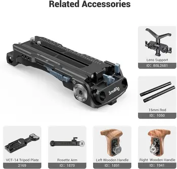 SMALLRIG Quick Release Shoulder Plate for Sony VCT-14 Tripod Adapter with Rosettes - 2837 product image